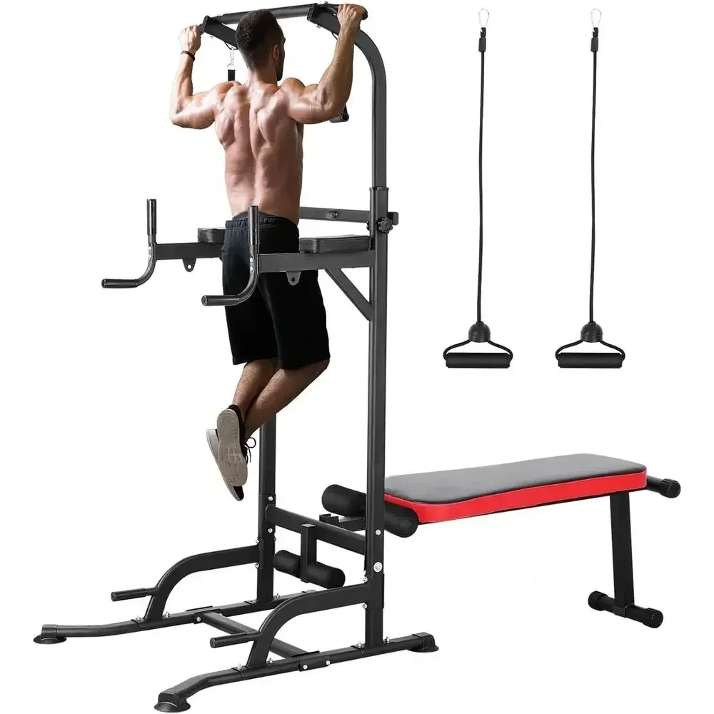Home Gym Pull Up Bar - 올인원 조절식 홈짐 (벤치, 풀업바, 딥스테이션,