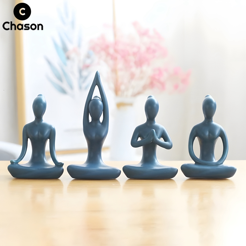 블루 젠 추상 요가 포즈 소녀 여성 입상, 레이디 피규 - Home Gym Zen 리뷰 및 가격