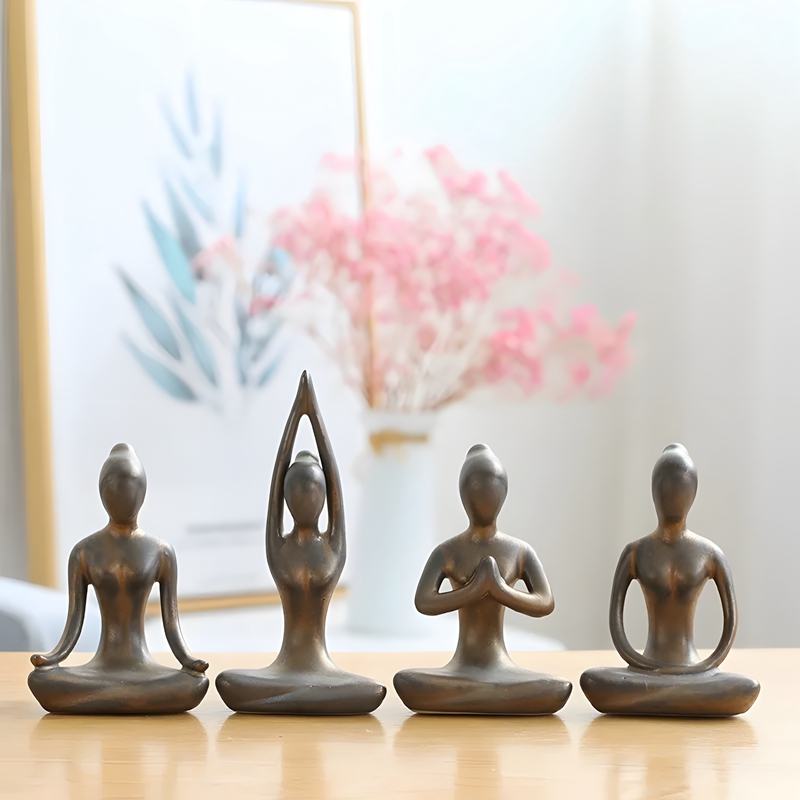 블루 젠 추상 요가 포즈 소녀 여성 입상, 레이디 피규 - Home Gym Zen 리뷰 및 가격
