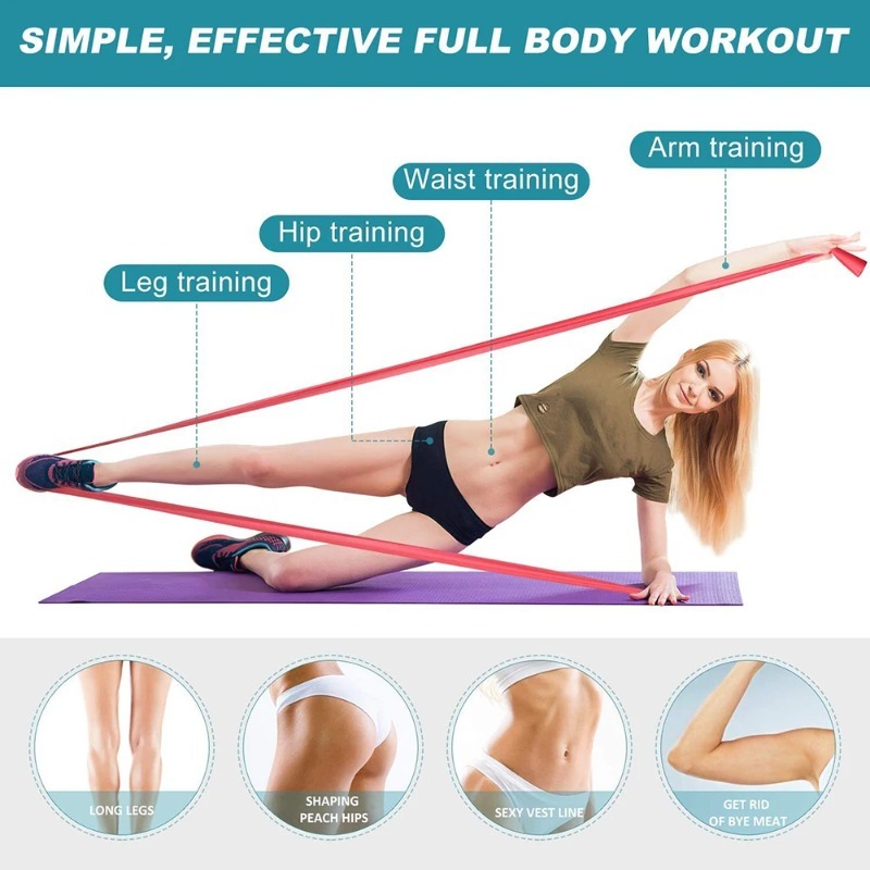 천연 라텍스 저항 밴드, 요가 필라테스 홈짐 피트니스  - Leg Home Gym Workout 리뷰 및 가격