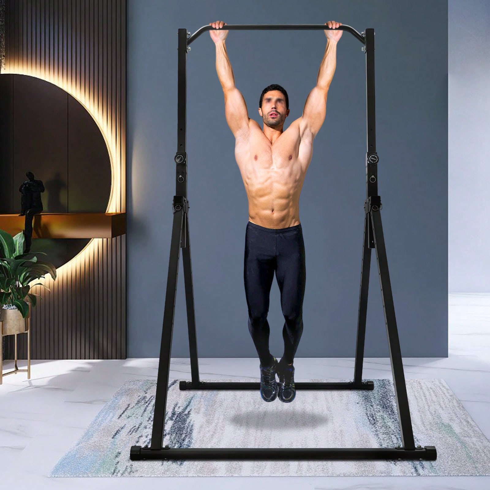 삼각형 풀업 스테이션 홈짐 근력 운동 장비 높이 조절  - Home Gym Pull Up Bar 리뷰 및 가격