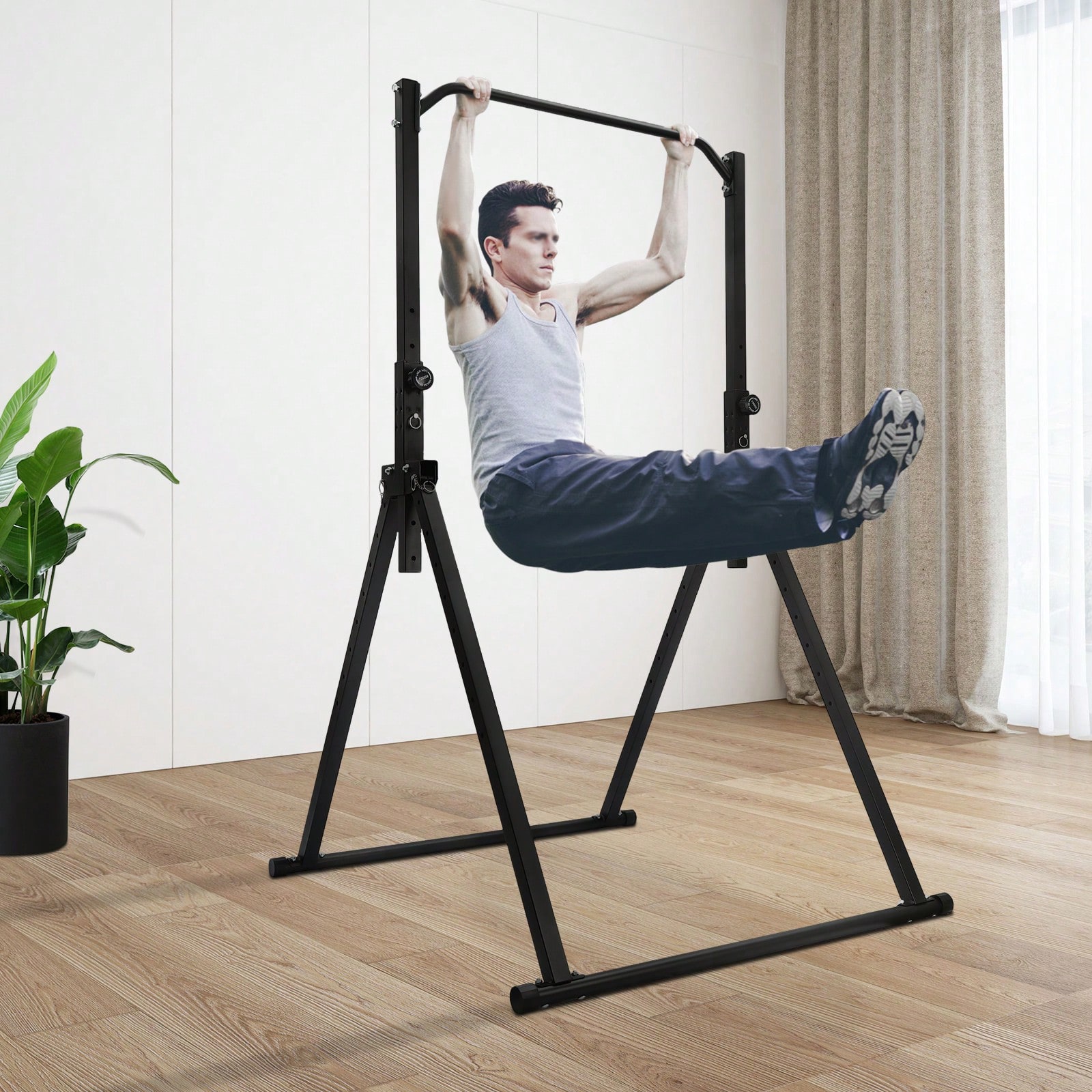삼각형 풀업 스테이션 홈짐 근력 운동 장비 높이 조절  - Home Gym Pull Up Bar 리뷰 및 가격