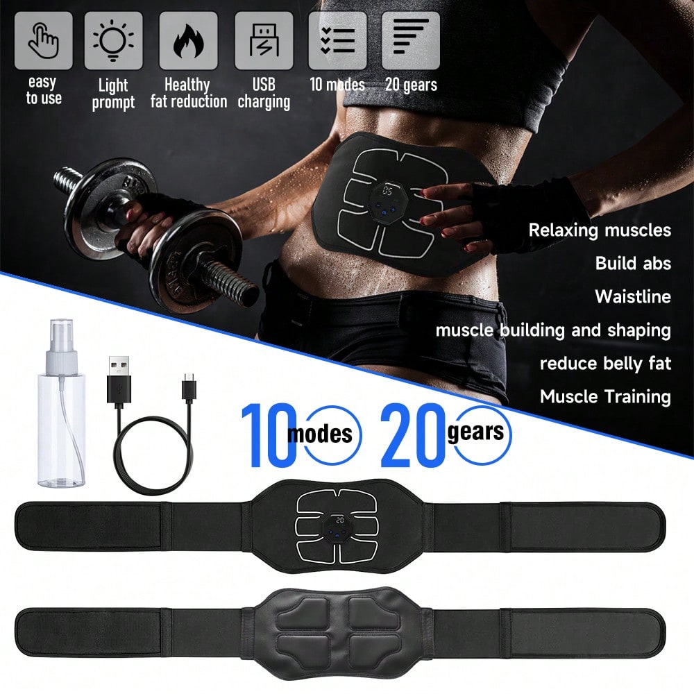 1Pc 복부 트레이너 벨트 USB 충전식, 10가지 모 - Home Gym Hack 리뷰 및 가격