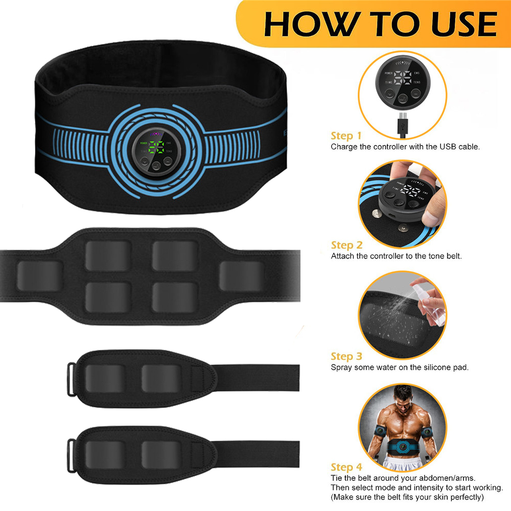 USB 충전식 복부 근육 트레이너 복부 토닝 벨트 근육 - Home Gym Hack 리뷰 및 가격