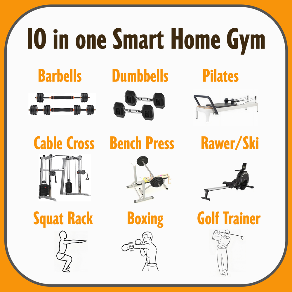 최신 AM9 올인원 스마트 홈 가전 스마트 짐 머신,  - Home Gym Price 리뷰 및 가격