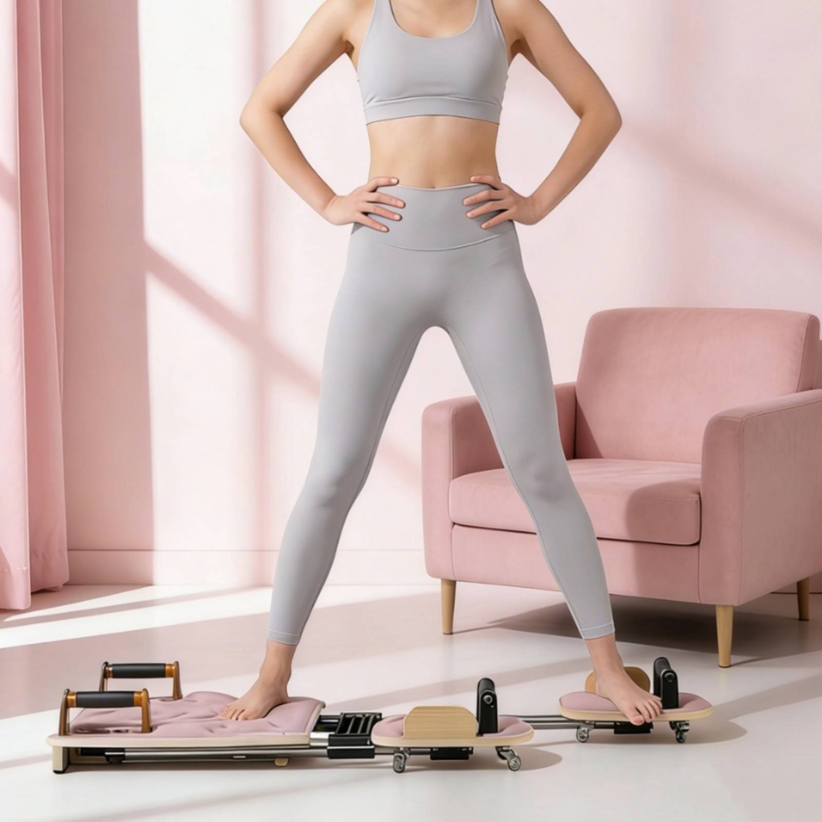 필라테스 리포머 코어 베드 곡선형 풋보드 휴대용 필라테 - Home Gym Pilates 리뷰 및 가격