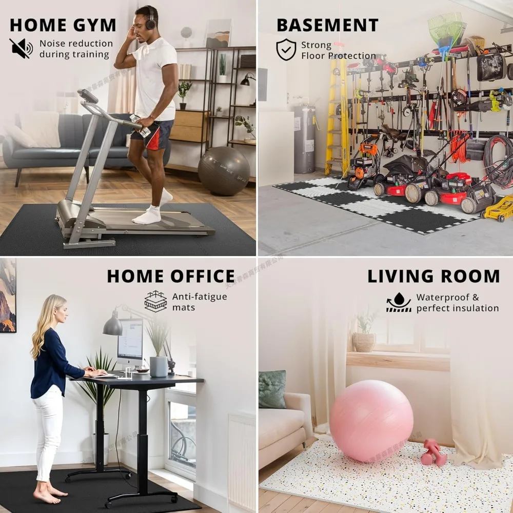 10개 30x30x1cm EVA 폼 마사지 매트 인터로 - Home Gym On Carpet 리뷰 및 가격