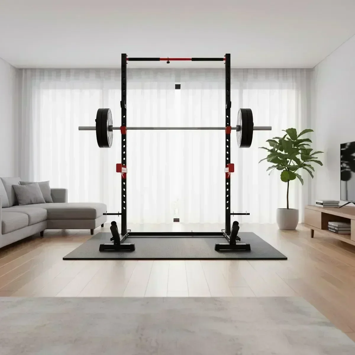 조절 가능한 홈짐 스쿼트 랙, 풀업 바 포함, 고중량  - Home Gym Pull Up Bar 리뷰 및 가격