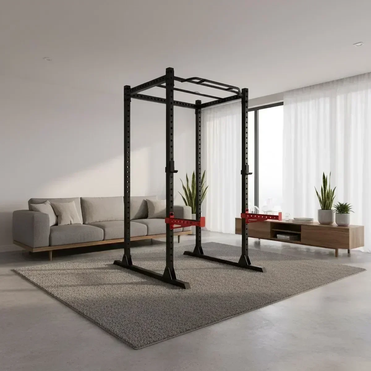 조절 가능한 홈짐 스쿼트 랙, 풀업 바 포함, 고중량  - Home Gym Pull Up Bar 리뷰 및 가격