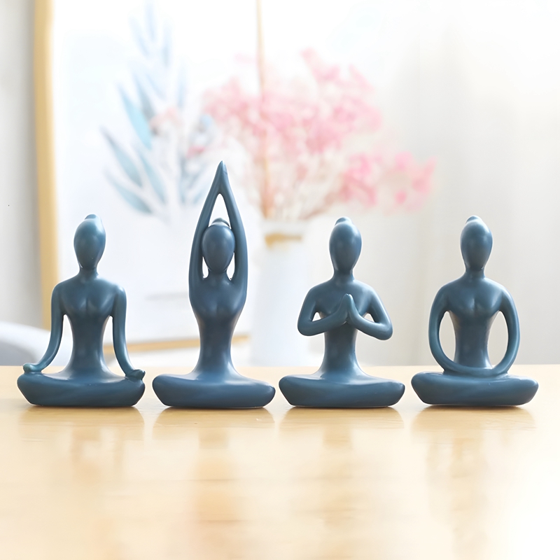 추상적 요가 포즈 선 도자기 장식품, 소녀 여성 피규어 - Home Gym Zen 리뷰 및 가격